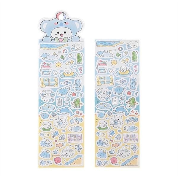  Sticker bìa thú cosplay lấp lánh 