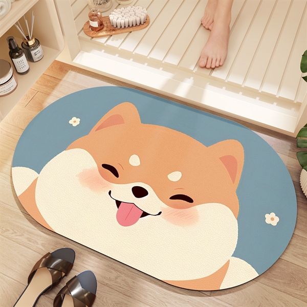  Thảm mút dẹt - Shiba lè lưỡi 40x60cm 