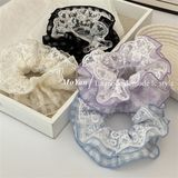  Scrunchies caro mix ren trắng 