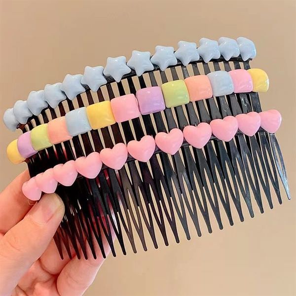  Lược cài tóc đính hình màu sắc 