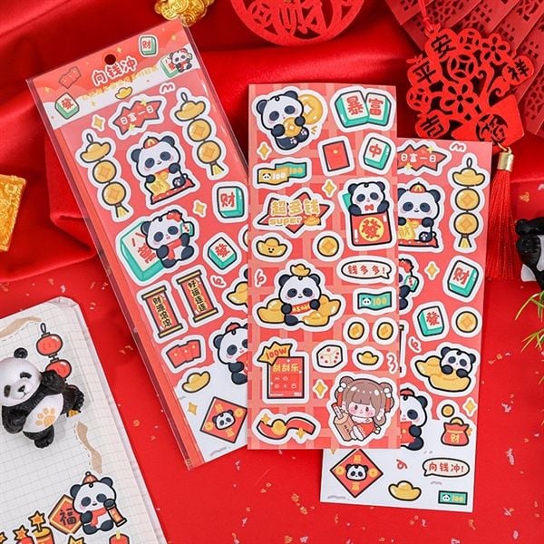  Sticker gấu trúc ngày lễ 