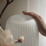  Lọ hoa thuỷ tinh bầu dục gân sọc 31cm 