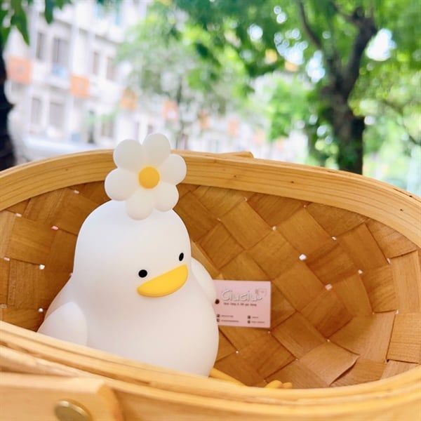  Đèn ngủ vịt đội hoa cúc 
