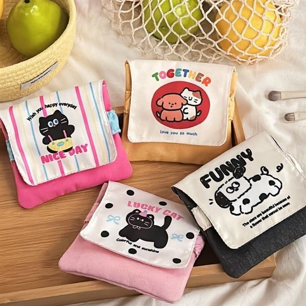  Túi vải mini quai chun 11cm 