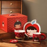  Set bát đĩa bé táo đỏ 