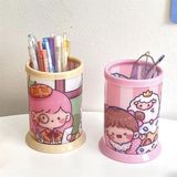  Ống cắm bút bé gái gấu thỏ 