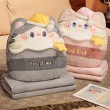  Gối kèm chăn mèo cầm sao 40cm 