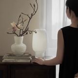  Lọ hoa thuỷ tinh bầu dục gân sọc 31cm 