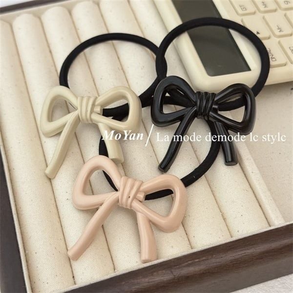  Chun buộc tóc nơ cứng 