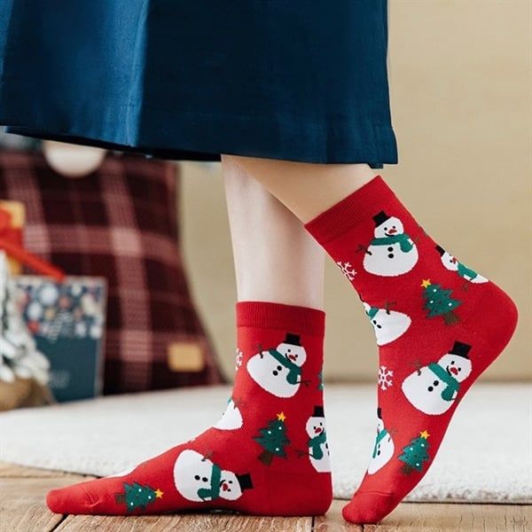 Tất Giáng Sinh hình nhí cao cổ 