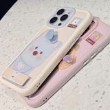  Ốp charm nổi + chân đỡ cún yếm xanh 