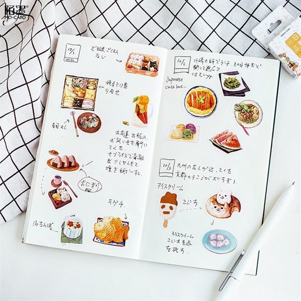  Box sticker mini Mo-card đồ ăn 