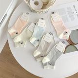  Tất Xiaohesi cổ ngắn cún xúc xích 