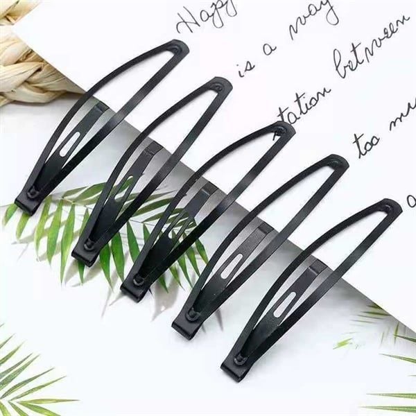 Set kẹp bấm đen trơn 12c 