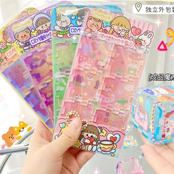  Khối lập phương DIY móc khoá Sticker 
