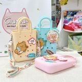  Túi silicon charm Butter Bear đeo chéo 