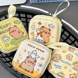  Hộp thiếc mini kéo khoá Capybara 7cm 