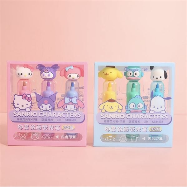  Bút note Sanrio kèm con dấu 