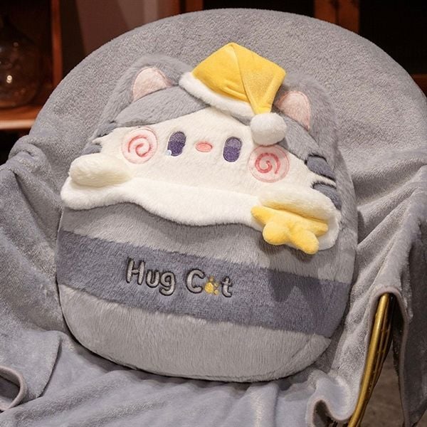  Gối kèm chăn mèo cầm sao 40cm 