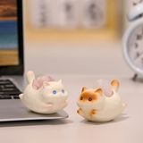  Mô hình mèo uốn cong chậu mini 