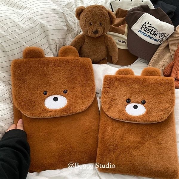  Túi đựng ipad / laptop gấu nâu gập miệng 