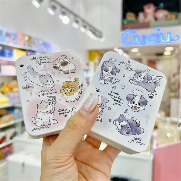  Hộp thiếc đa năng pet nền màu 9x7x3cm 