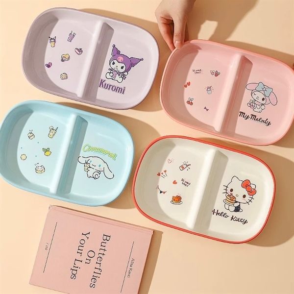  Khay sứ Sanrio 2 ngăn 