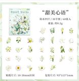  Sticker hoa lá ABC 60 miếng 