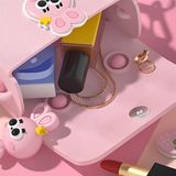  Túi silicon vân trám charm thỏ 