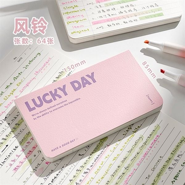  Sổ ngang Lucky Day 64 trang 15x8cm 