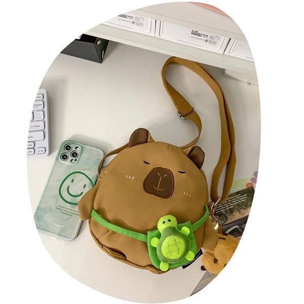  Túi Capybara túi rùa + móc khoá bông 