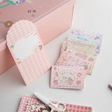  Thiệp gập bao thư thú dễ thương kẻ caro 