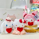  Gấu bông Sanrio ôm trái tim đỏ 23cm 