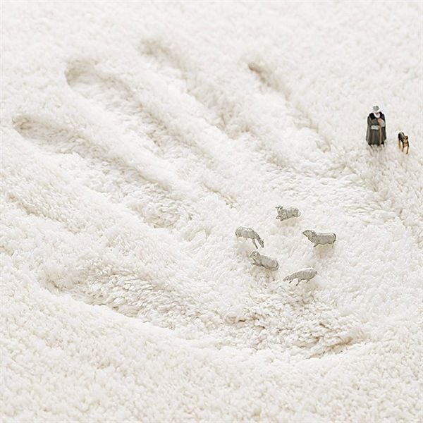  Thảm lông hoa tulip viền lượn sóng 