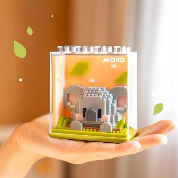  Xếp hình thú hộp kính 9x9cm 
