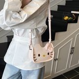  Túi da đeo chéo Hello Kitty tai nổi 