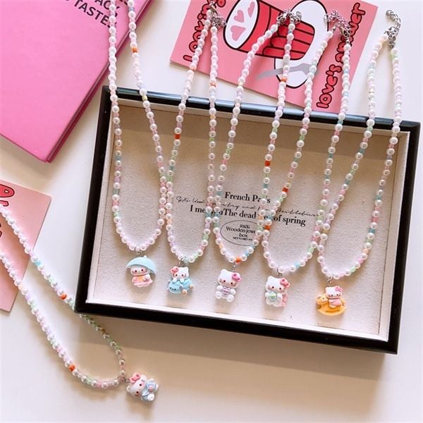  Vòng cổ Hello Kitty hạt nhỏ 