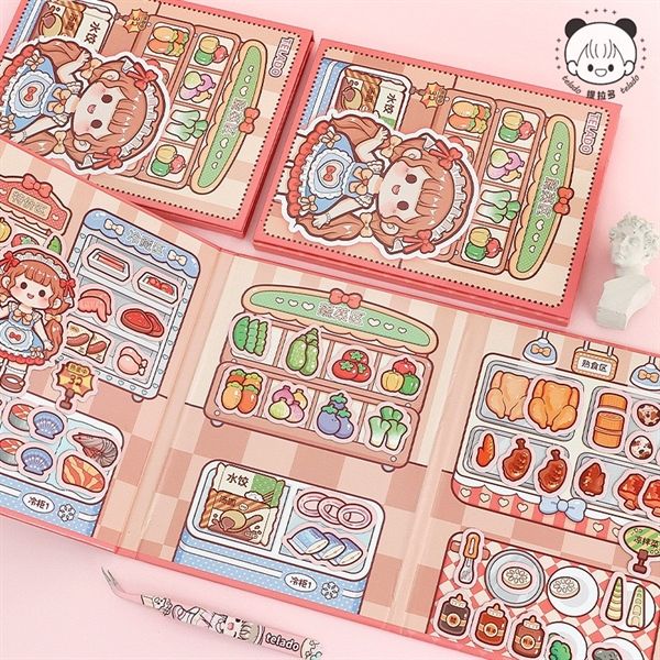  Sticker nổi nam châm 3 background bé Telado 