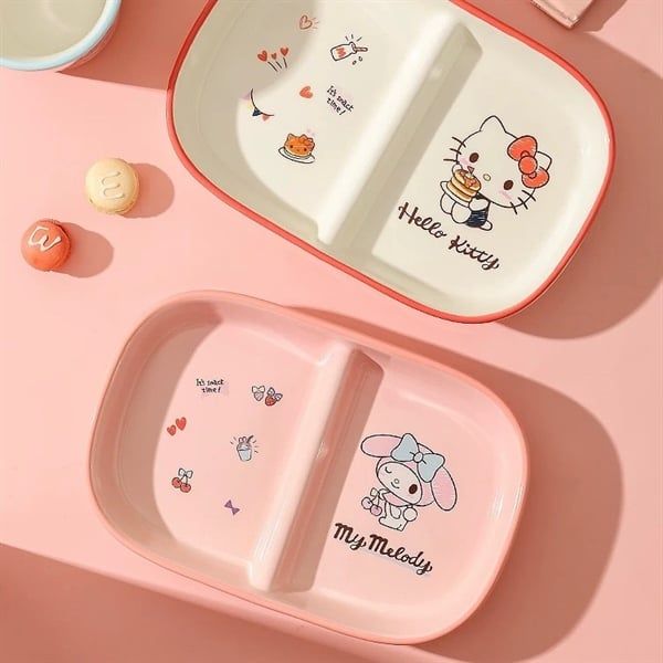  Khay sứ Sanrio 2 ngăn 