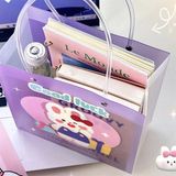  Túi quà nhựa quai trong cún gấu 19x21cm 