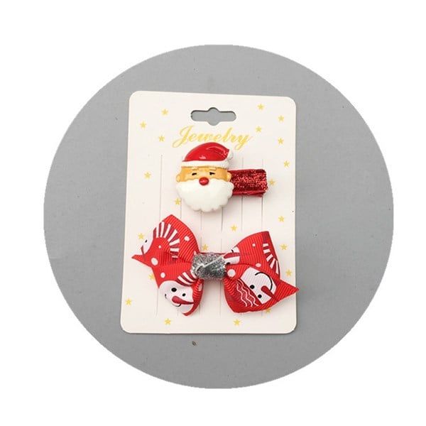  Set kẹp tóc Giáng Sinh tone đỏ 