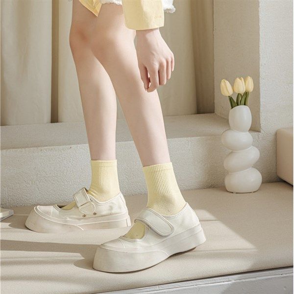  Tất Kiki Sox trơn pastel 