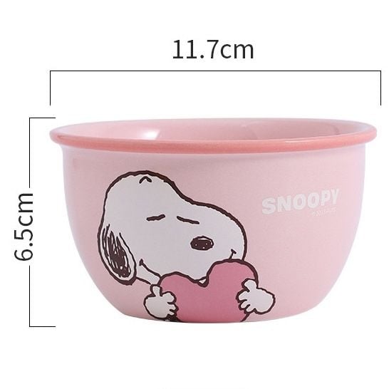  Bát sứ Snoopy viền màu 11.7cm 