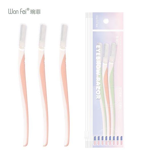  Set 3 dao cạo lông mày lưỡi dài Trikeel 