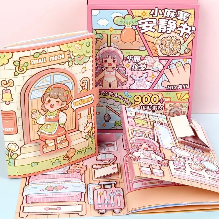  Box sổ + background ghép hình DIY Small Mochi + dụng cụ 