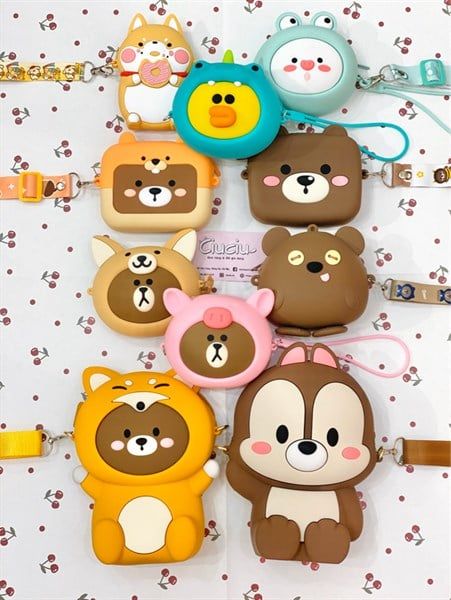  Ví đeo chéo silicon gấu Teddy 