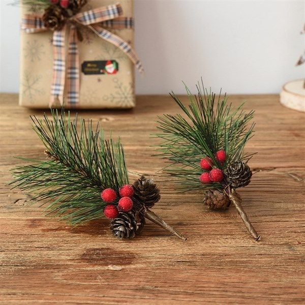  Quả thông mix lá 