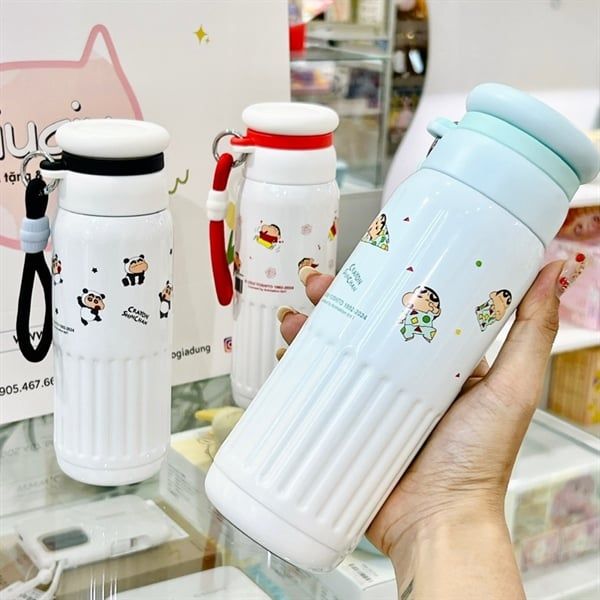  Bình giữ nhiệt ống hút Shinchan 530ml 