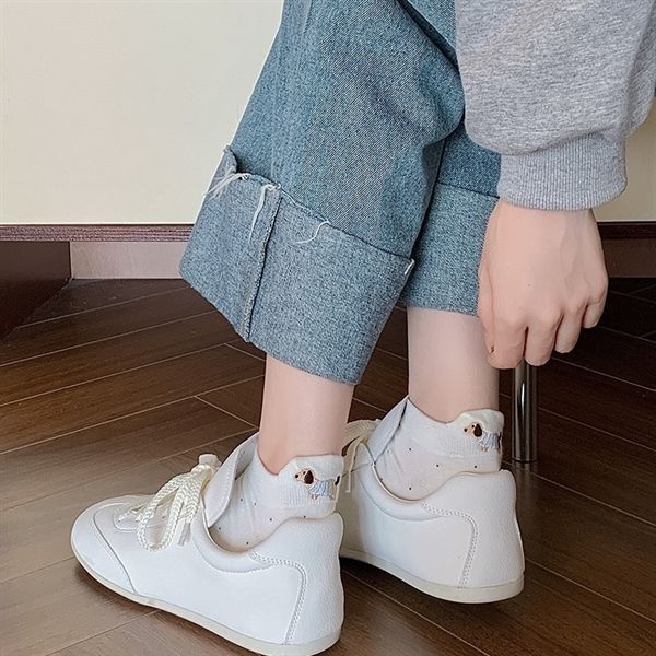  Tất Xiaohesi chấm bi cún xúc xích 
