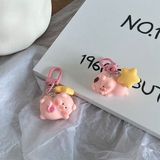 Móc khoá mini heo béo sao vàng 